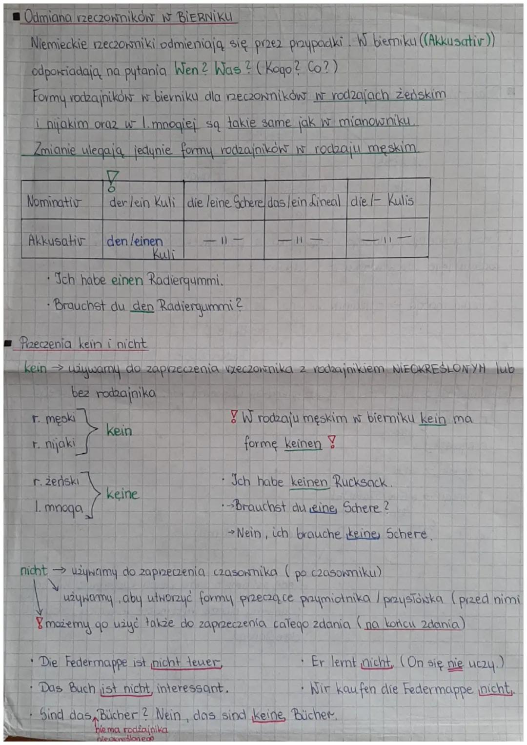 Niemiecki
→→→→kapitel 3.
meski
der
Grammatik
Rodzajniki określone i nieokreślone
Rzeczowniki
nijaki
das
żeński
die
Rodzaj gramatyczny danego