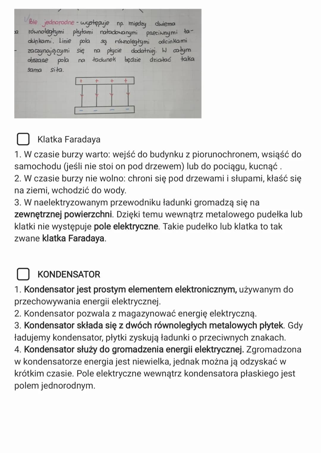 Ładunki elektryczne
1. Elektrostatyka to Dział fizyki zajmujący się zjawiskami związanymi z
oddziaływaniem ładunków elektrycznych i elektryz