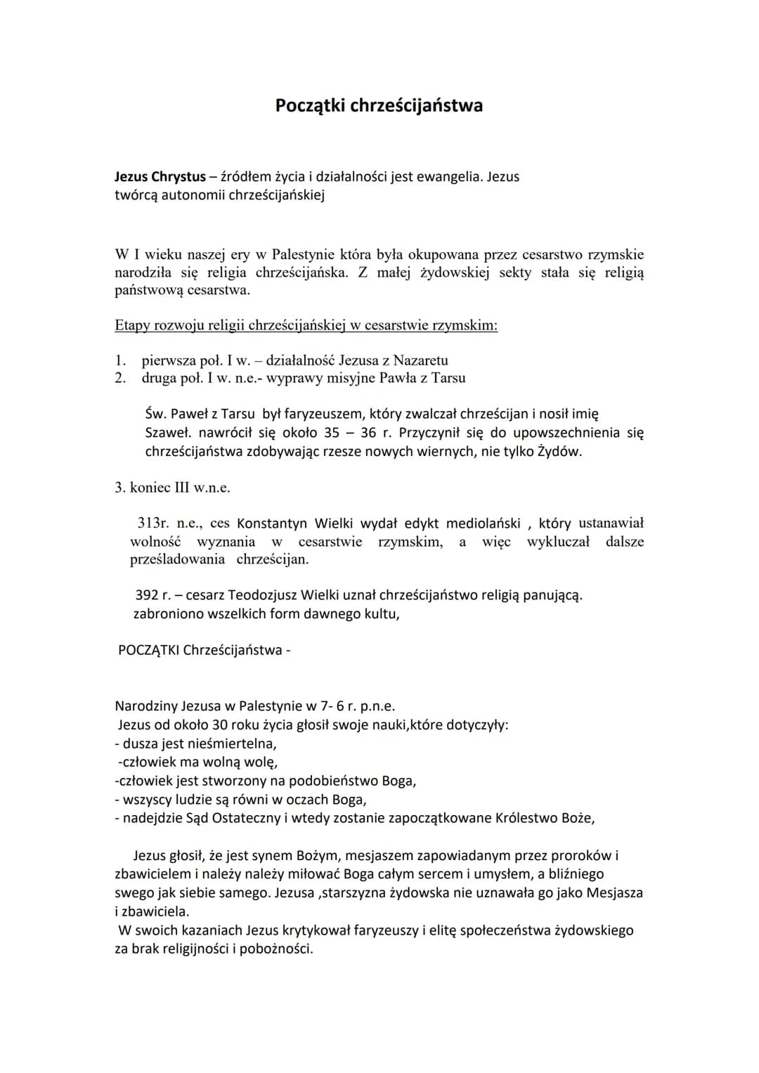 
<p>Jezus Chrystus urodził się w Palestynie, w 7-6 roku p.n.e. W I wieku naszej ery Palestyna była terytorium okupowanym przez Cesarstwo Rzy