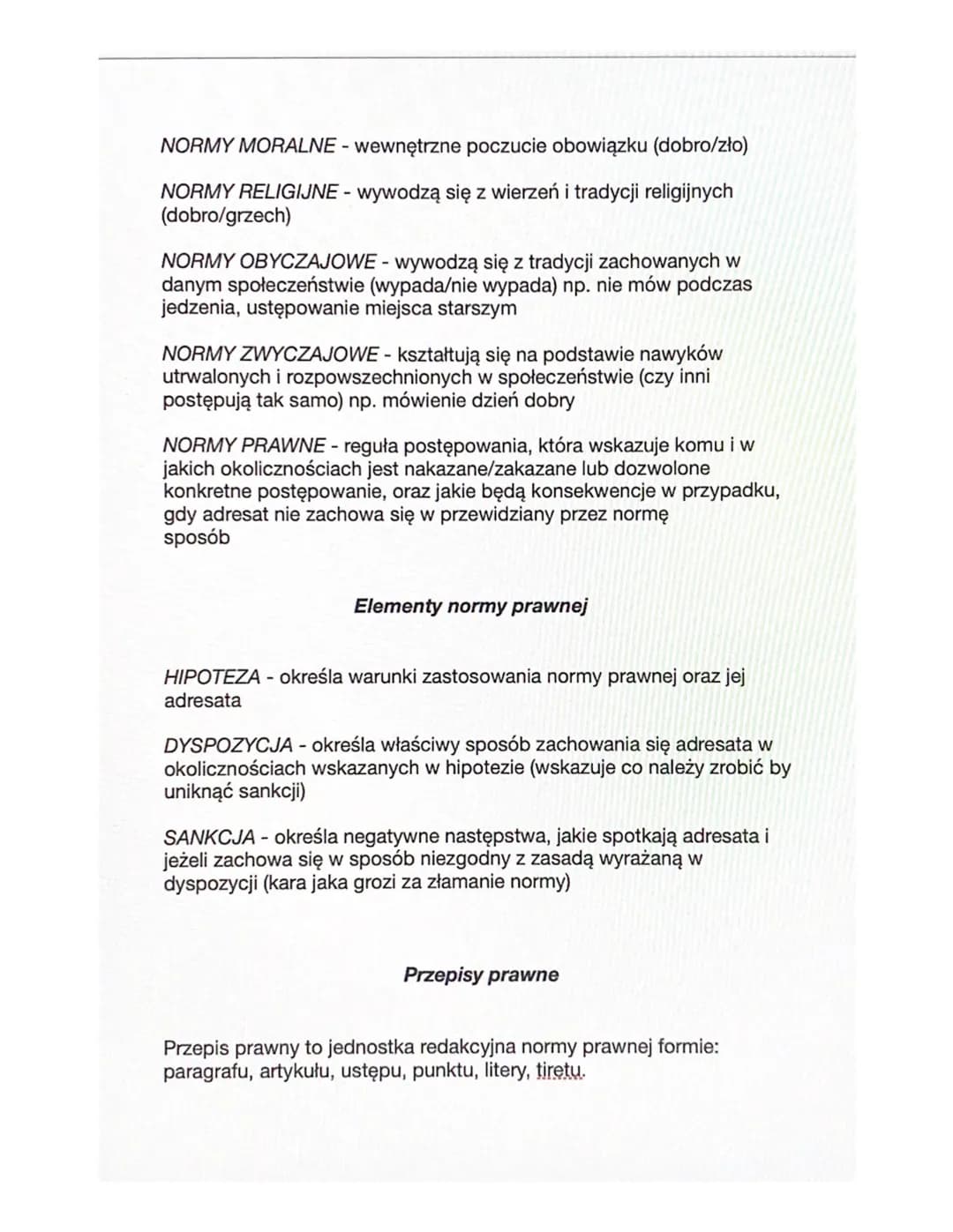 PRAWO I JEGO RODZAJE
PRAWO PRZEDMIOTOWE (LAW) - całość lub część norm, które
regulują relacje między ludźmi zamieszkującymi dany obszar np. 