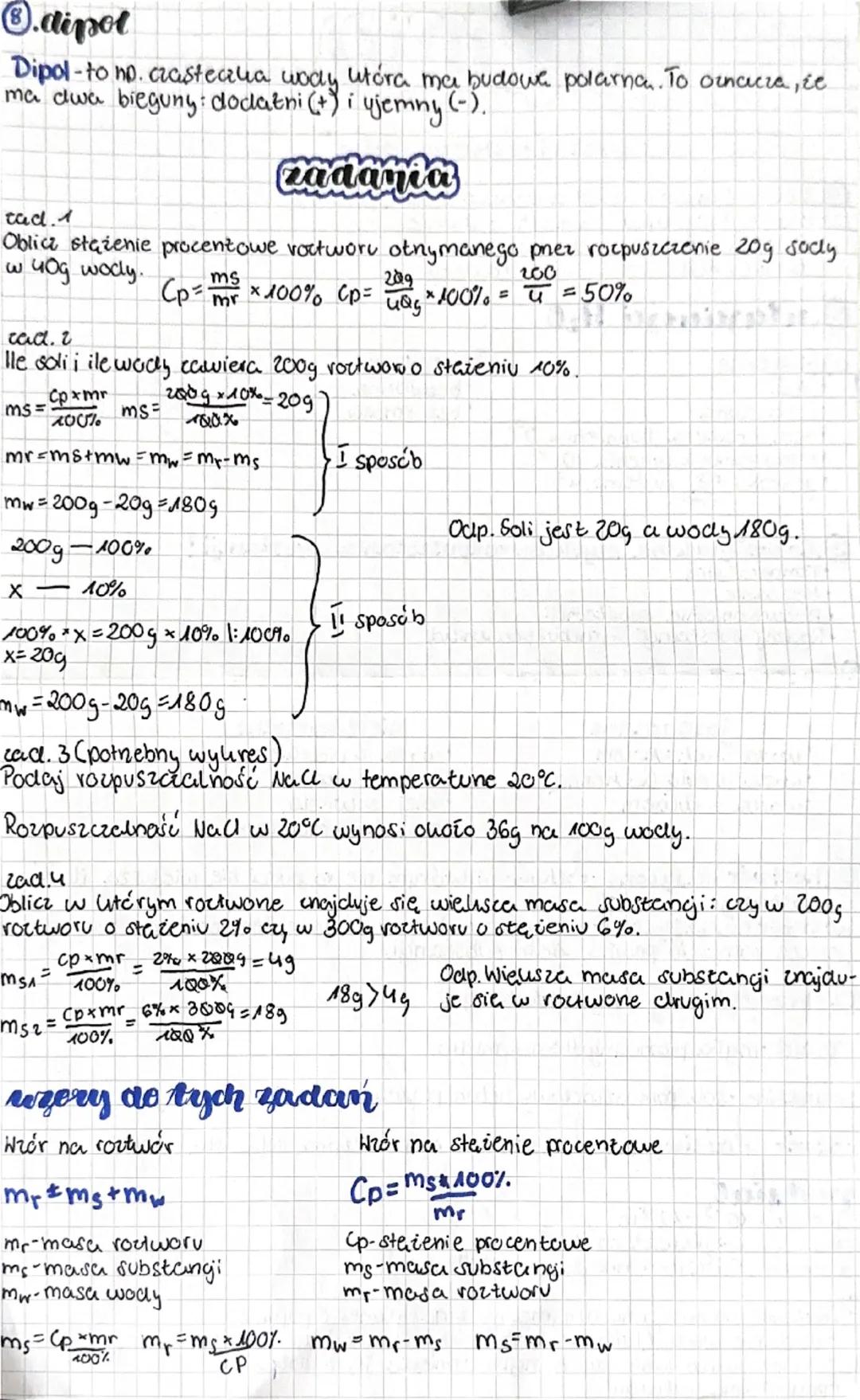 --- OCR Start ---
chemia sprandzian
" Noda i roztwory wodne"
1.Jak racjonalnie gospodarować woda?
- kapiel w prysznicu zamiast w wannie
- po