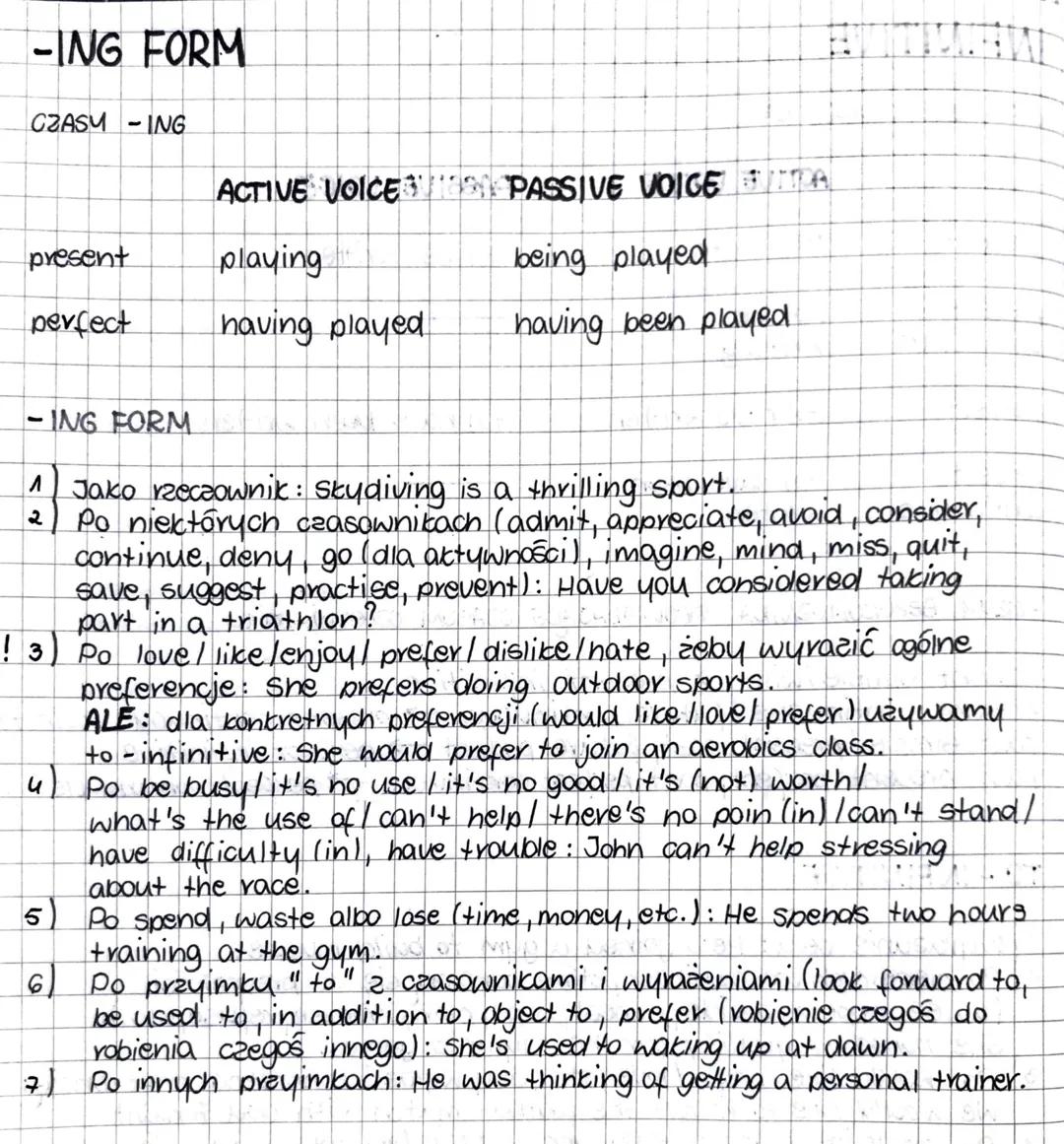 INFINITIVE
CZASY BEZOKOLICZNIKA
present
present
continuous
perfect
ACTIVE VOICE
(to) write
(to) be
writing
(to) have written
(to) have been
