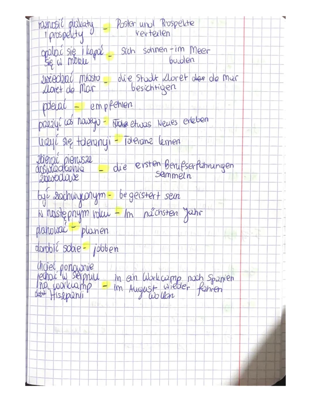 WAKACJE
Twoj kolega zamiera podjąć wakalying pracę.
sie 2 nim swoimi doświadczeniami
Podziel
12 pobytu na workcampie de granicą.
brać udbrał