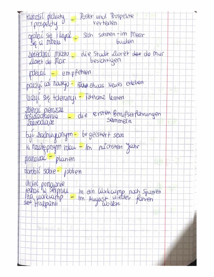 WAKACJE
Twoj kolega zamiera podjąć wakalying pracę.
sie 2 nim swoimi doświadczeniami
Podziel
12 pobytu na workcampie de granicą.
brać udbrał