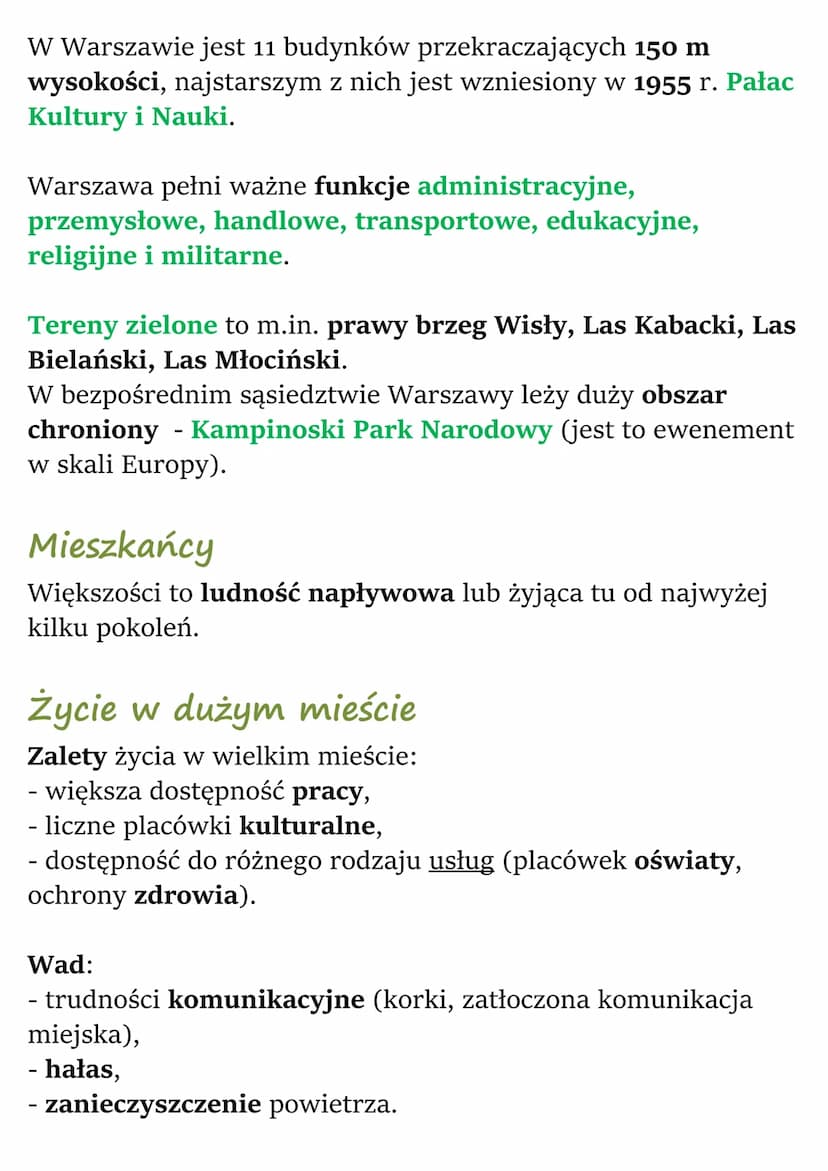 Warszawa - krajobraz
wielkiego miasta
Położenie
Warszawa to stolica Polski. Leży nad Wisłą, na Nizinie
Mazowieckiej. Stolica jest rozłożona 
