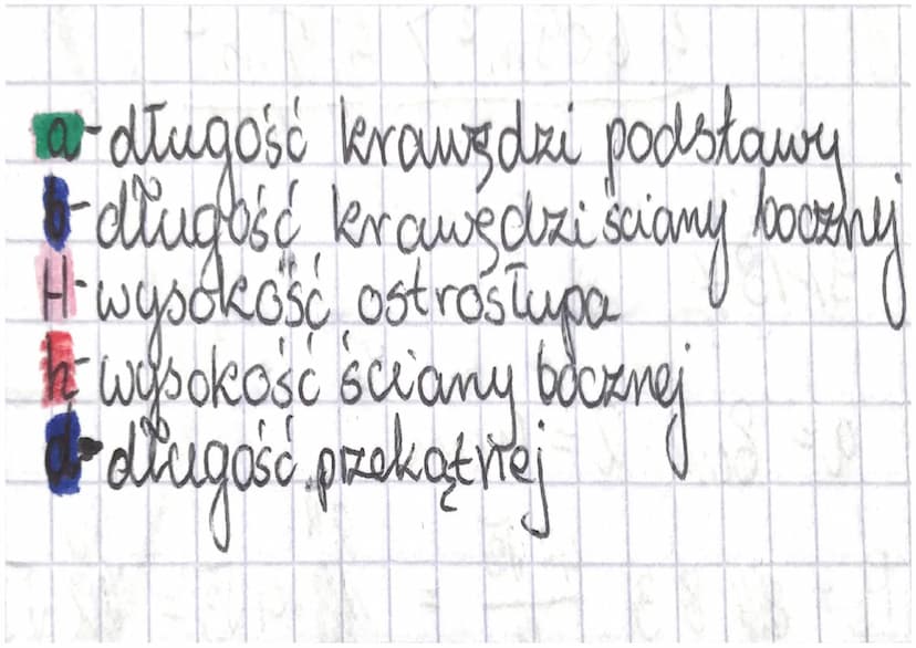 2
d с
1/2 a
OSTROTUPREN
a
a
1. Ostrostup prawidłowy czworokątny
H
n K
t
H
r
a
3
id
6
i
a
2. Ostrostup prawidłowy trójkątny
H
D
ܐ ܠܬ
a długoś