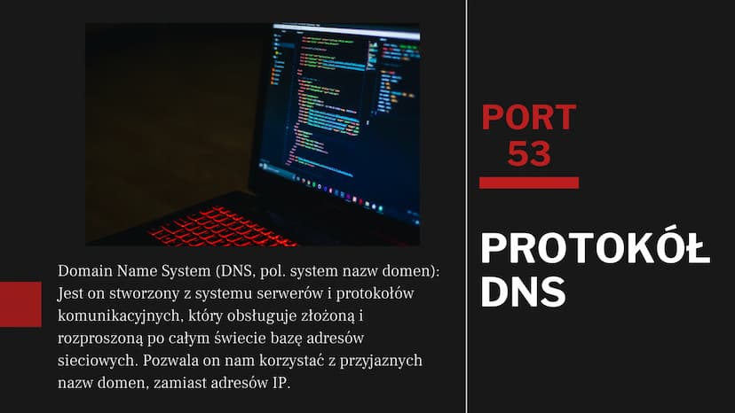 PORTY
Aleksandra Charchut S
P
I
S
TRESC-
0-1
PORTY
1. Przydatne pojęcia
2. Definicja portu
3. Podział portów
4. Protokół DNS:
4.1. Definicja