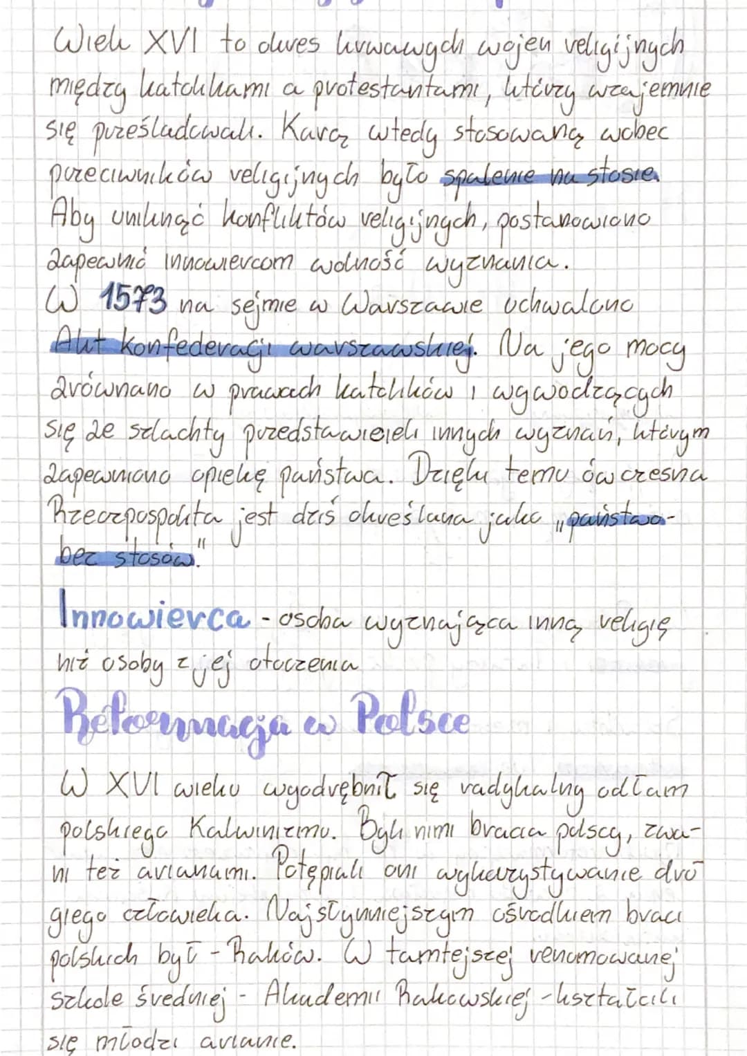 historia
Purístwo widu wyararı
«Państwo-
bea stosów"
RON - Rzeczpospolita Obojgan Mavodów
N
Wielonarodowośc wielowyznaniowość
Najwięcej wyzn