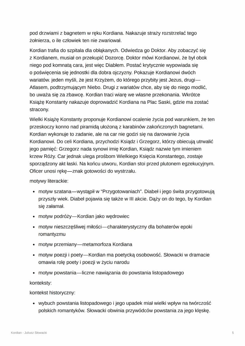 Kordian - Juliusz Słowacki
autor: Juliusz Słowacki
tytuł: "Kordian"
codiołac. serce
imię znaczące wymyślone przez Juliusza Słowackiego
rodza