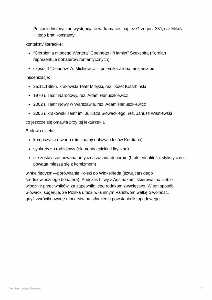 Kordian - Juliusz Słowacki
autor: Juliusz Słowacki
tytuł: "Kordian"
codiołac. serce
imię znaczące wymyślone przez Juliusza Słowackiego
rodza