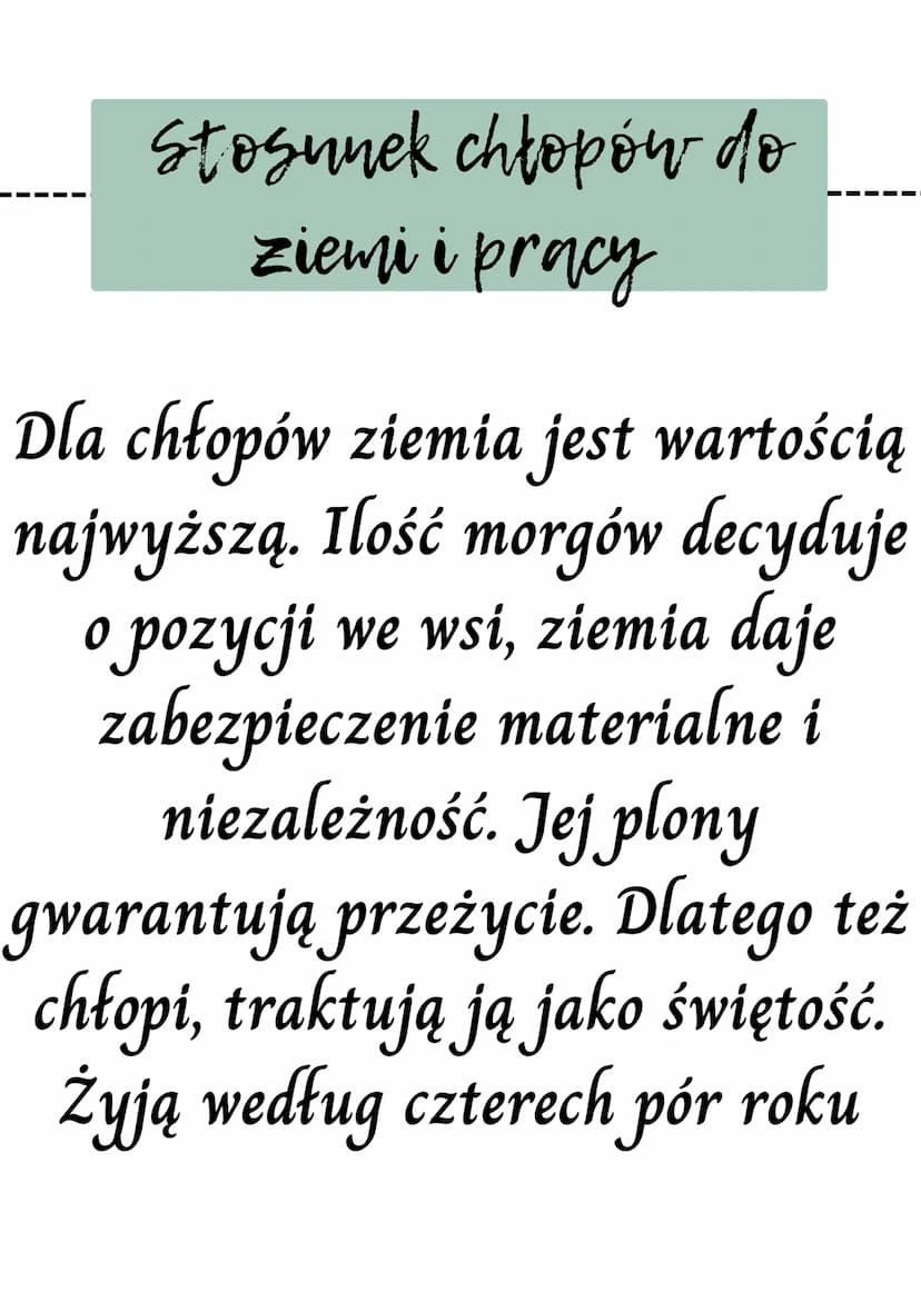 Chłopi
Fabuła town pierwszego chłopów
pt "Jesień"
Dalsze losy bohaterów
Stosunek chłopów do ziemi i pracy
zróżnicowanie wsi Lipce
zwyczaje i