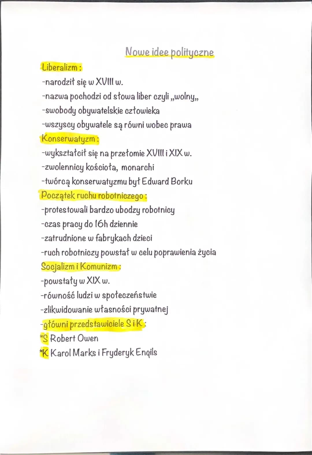 Nowe Idee Polityczne Klasa 7 - Notatka, Prezentacja i Quiz