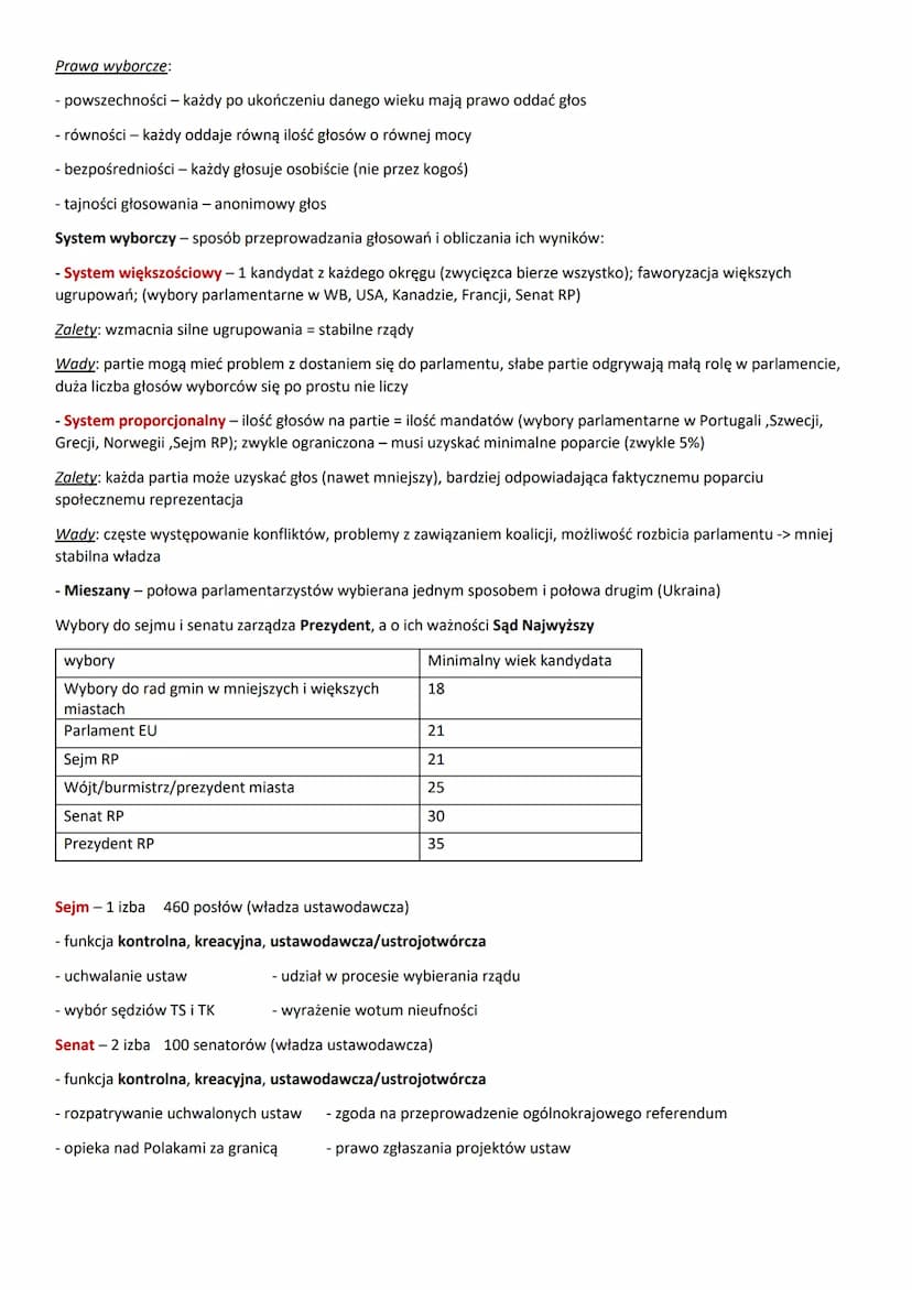 Konstytucja Rzeczpospolitej Polskiej - uchwalona 2.04.1997 przed Zgromadzenie Narodowe
- składa się z preambuły (uroczystego wstępu)
- i 243