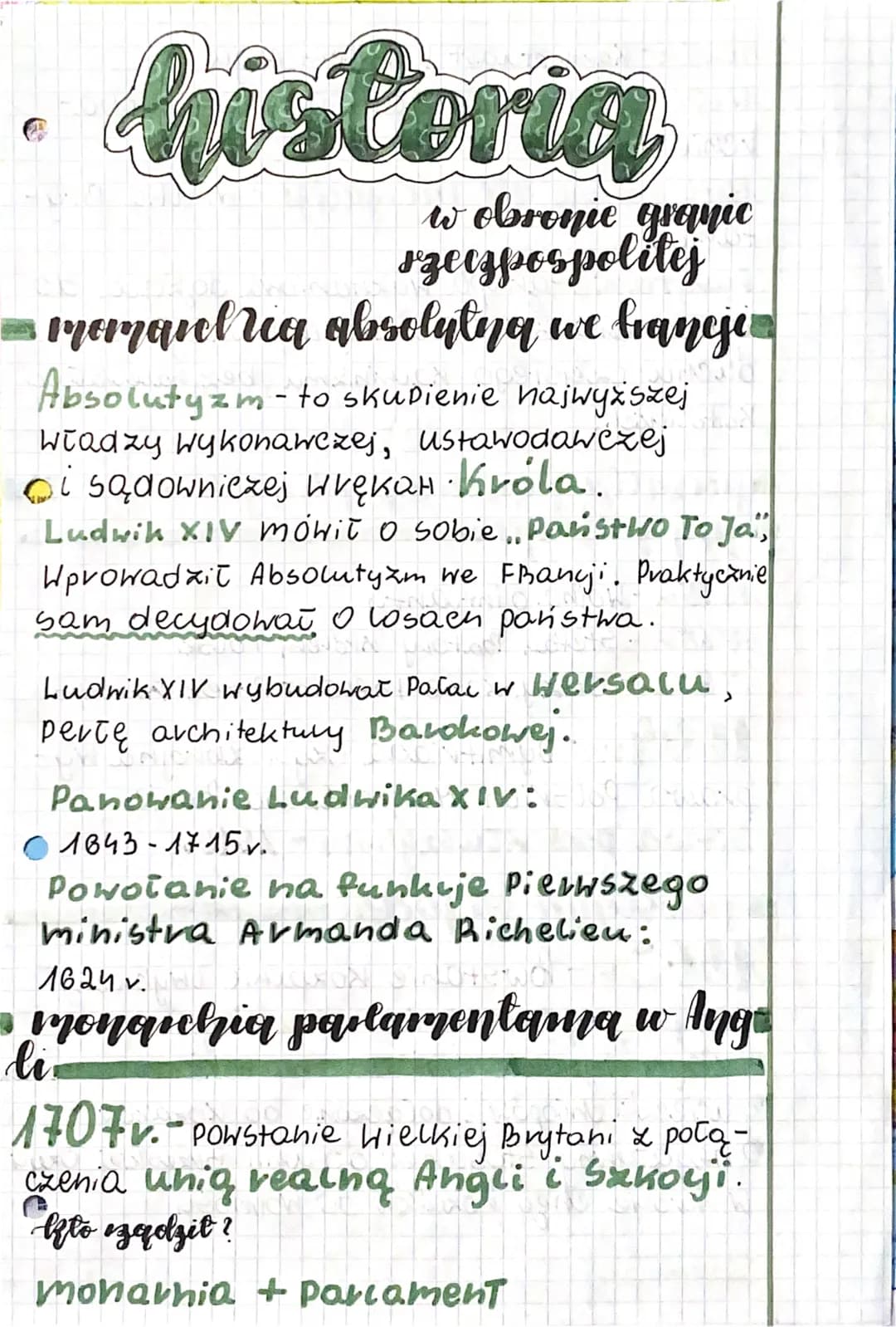 historia
w obronie granic
rzeczpospolitej
memanhia absolutna we francji
Absolutyzm - to skupienie najwyższej
Władzy wykonawczej, ustawodawcz