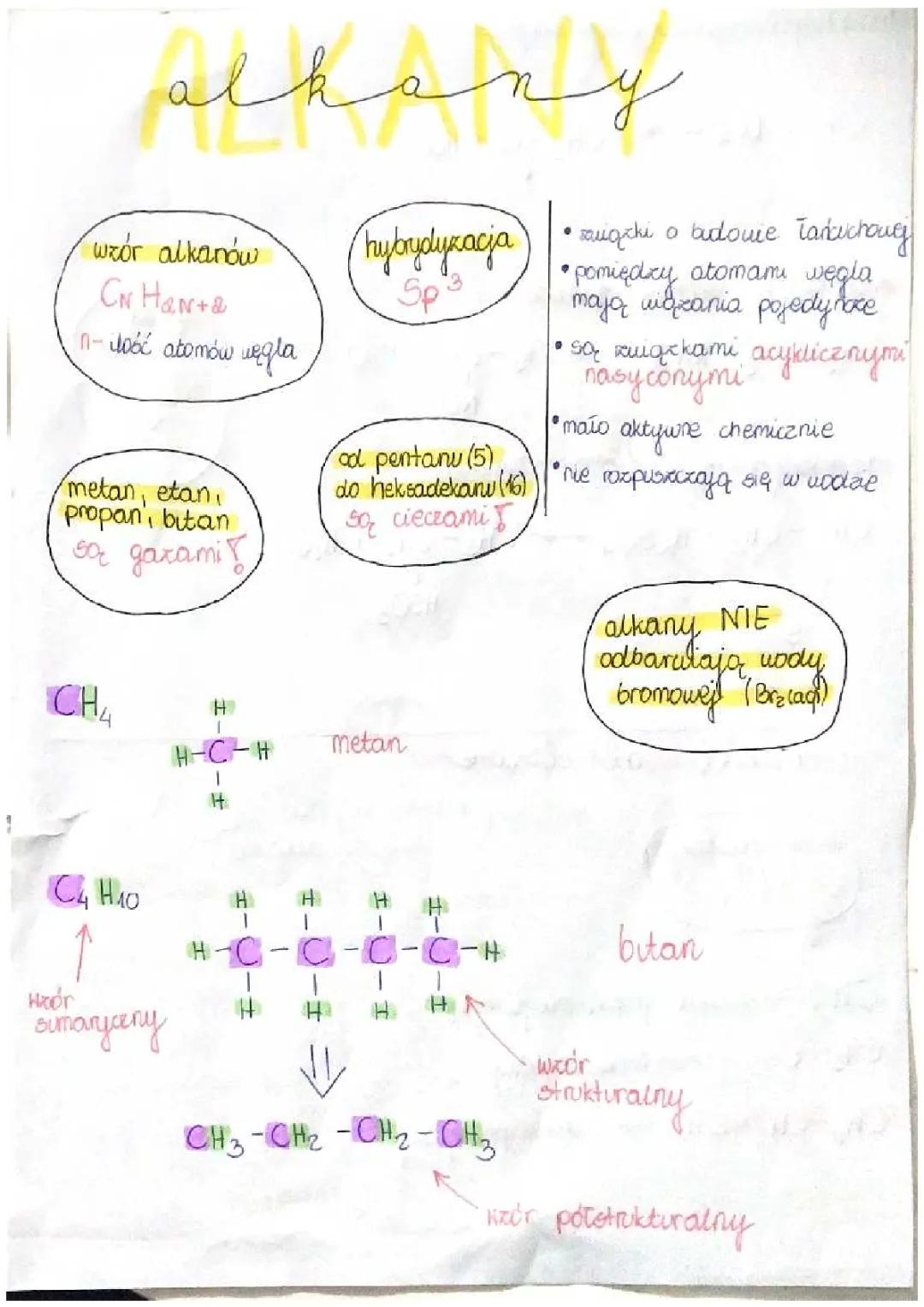 Alkany i Cykloalkany - Właściwości i Zastosowania