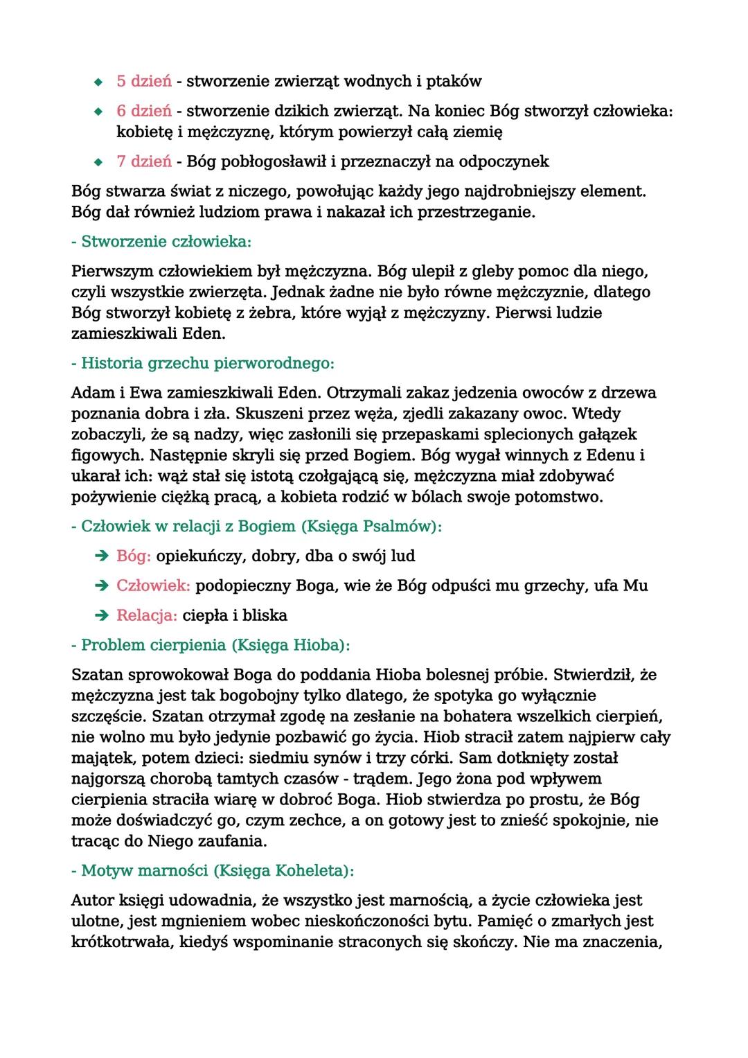 BIBLIA
1. WYBRANE POSTACI BIBLIJNE
Mojżesz- przywódca Izraelitów, wychowany na dworze faraona; wyprowadził
lud Izraela z Egiptu; symbol przy