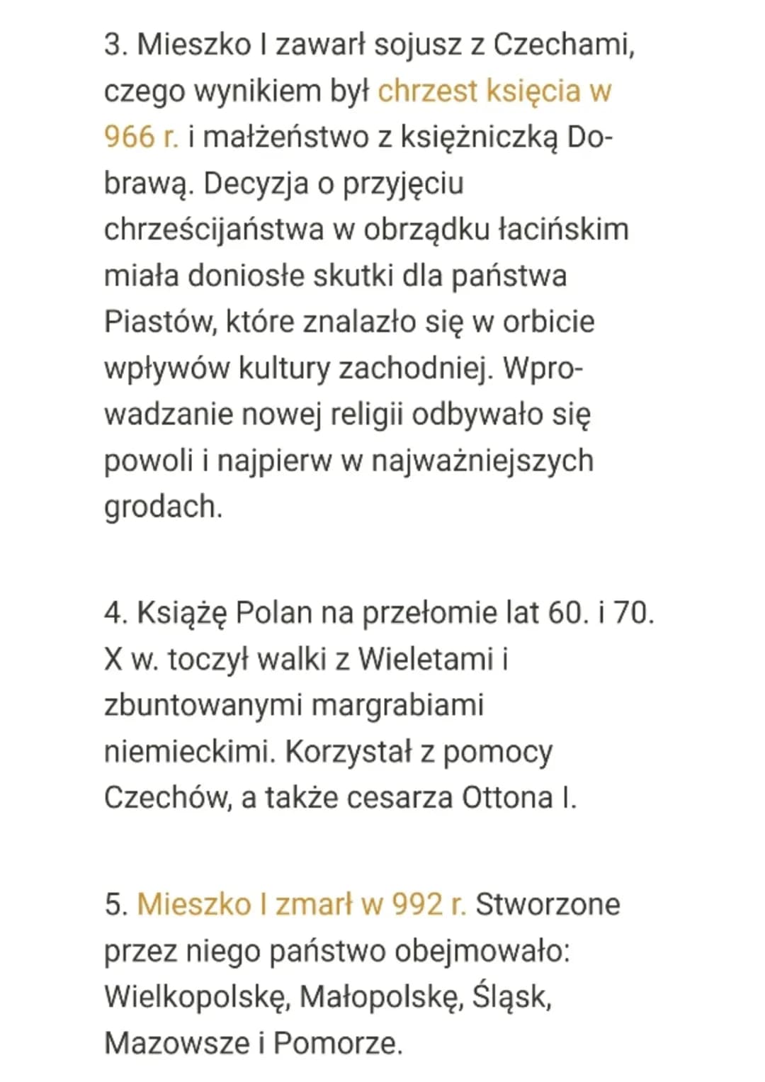 Początki państwa polskiego
1. W X w. doszło do ekspansji plemienia
Polan. Władzę nad nimi objął ród
Piastów. W pierwszej kolejności jego
prz