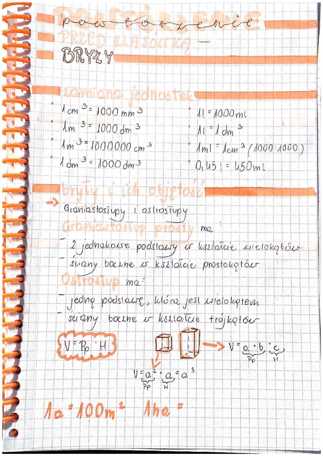 pow
convenie
PRIED ILLA SOLIC -
BRYŁY
miano jednosteks
Аст
3 = 1000 mm 3
Im 3 = 1000 dm 3
11=1000ml
3
11-1 dm³
3
13
Am
3 = 1000000 cm
1ml - 