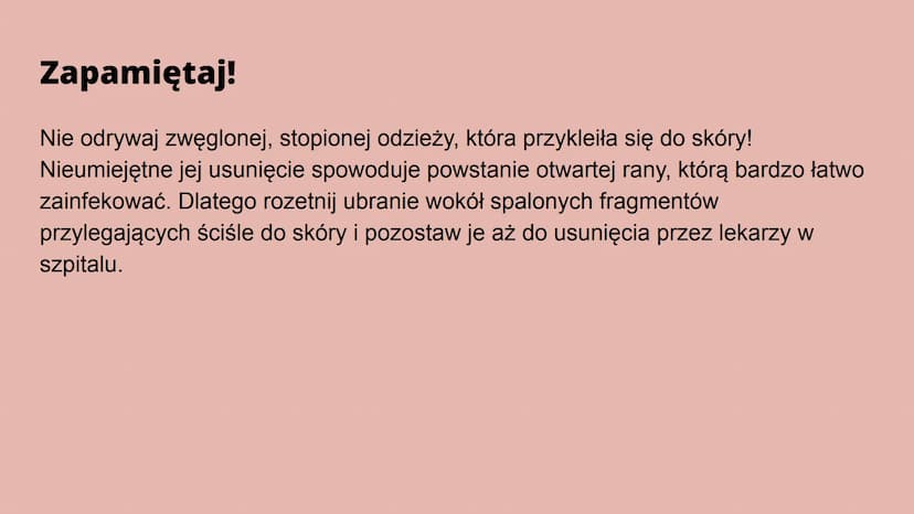 Oparzenia Co to oparzenie?
Oparzenie to - w zależności od głębokości - uszkodzenie skóry lub głębiej
położonych narządów na skutek działania
