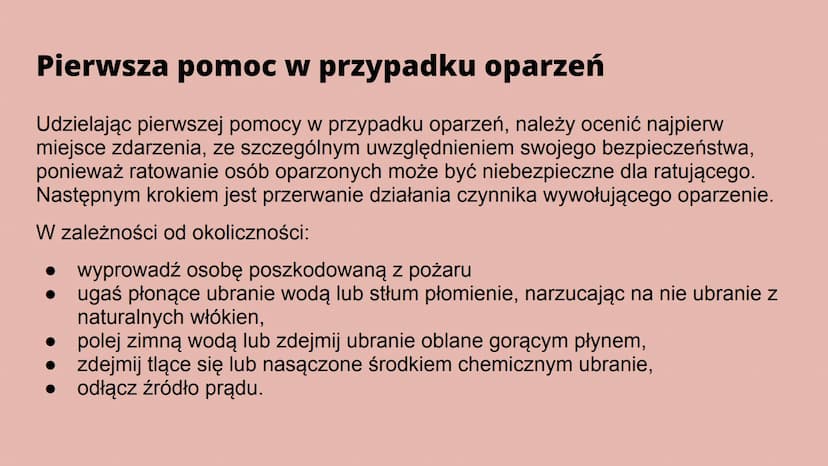 Oparzenia Co to oparzenie?
Oparzenie to - w zależności od głębokości - uszkodzenie skóry lub głębiej
położonych narządów na skutek działania