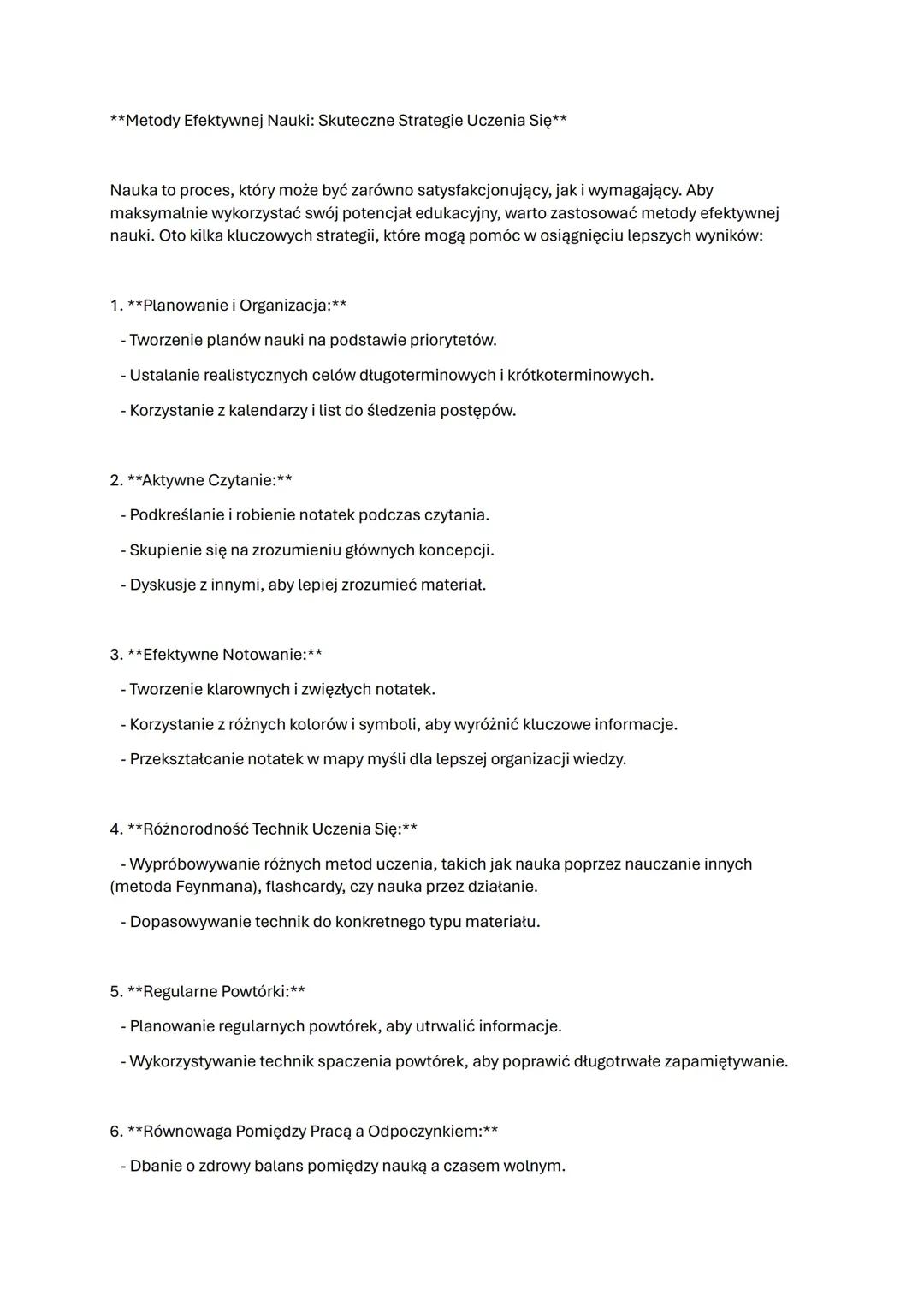 Efektywne Metody Nauki — Skuteczne Strategie Dla Każdego