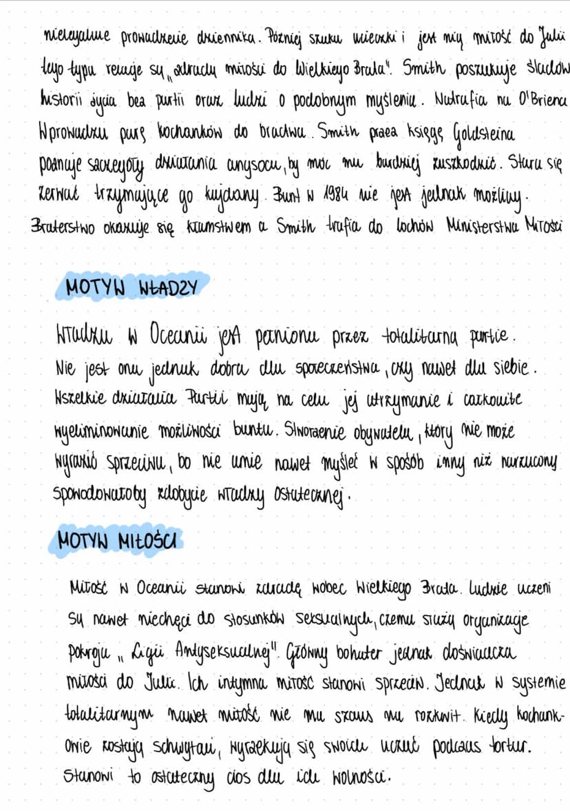 Rok 1984
Charakterystyka bohaterów
Winston Smith pracownik Departamentu Archiwów W Ministerstwie Prawdy.
Zajmuje się wprowadzaniem zmian w a