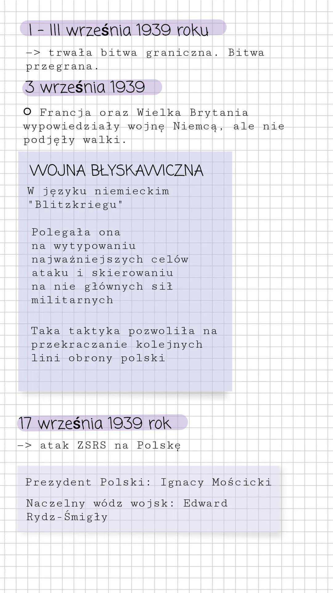 WOJNA OBRONNA POLSKI
Kampania wrzesniowa
-> wojna obronna wojska Polskiego z
wrogimi (III Rzeszy i Związku Sowieckiego)
-> od 1 września 193