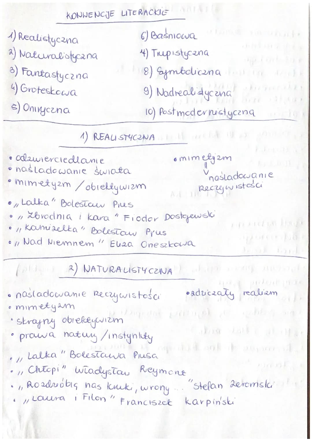 KONWENCJE LITERACKIE AMATE
1) Realistyczna
2) Naturalistyczna
3) Fantastyczna
4) Groteskowa
5) Oniryczna
9
6) Baśniowa Man
4) Trupistyczna
8