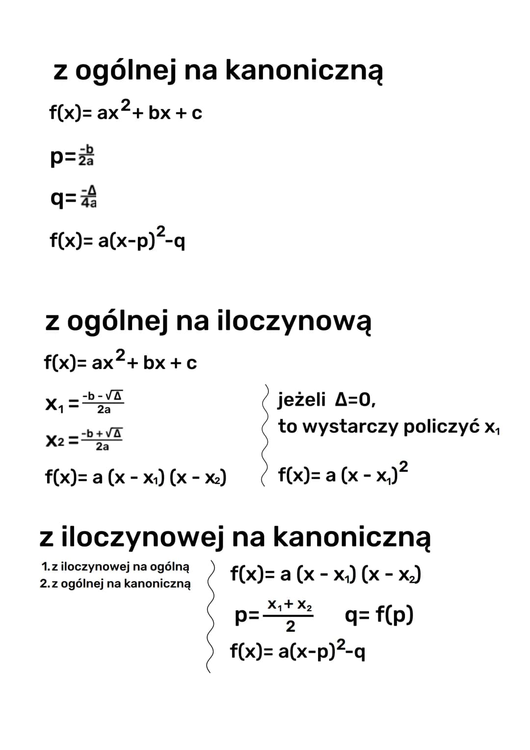 
<p>Funkcja kwadratowa f(x)=x² opisuje parabolę, której dziedzina D= (-∞, + ∞ ) = R, a zbiór wartości ZW=&lt; 0, +∞ ). </p>
<h2 id="postaogl