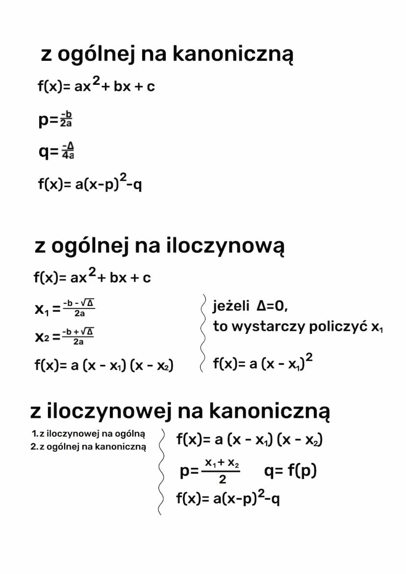 
<p>Funkcja kwadratowa f(x)=x² opisuje parabolę, której dziedzina D= (-∞, + ∞ ) = R, a zbiór wartości ZW=&lt; 0, +∞ ). </p>
<h2 id="postaogl