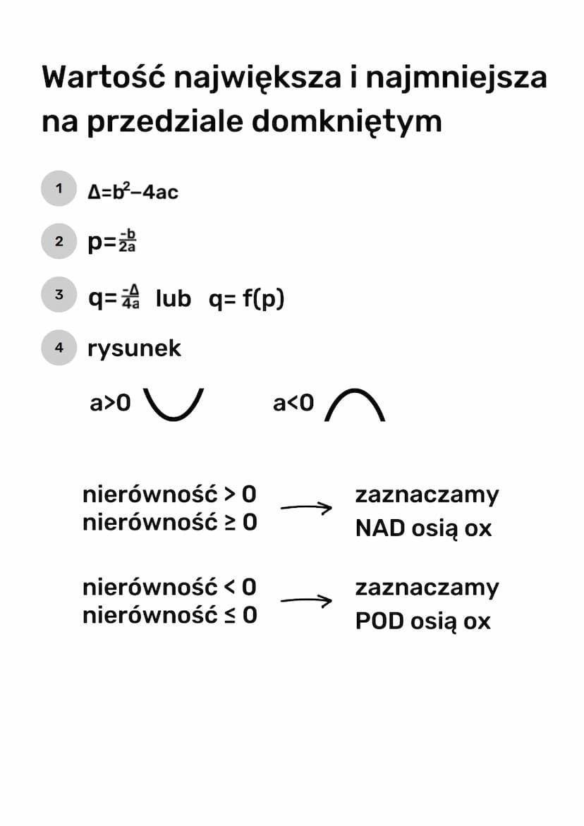 
<p>Funkcja kwadratowa f(x)=x² opisuje parabolę, której dziedzina D= (-∞, + ∞ ) = R, a zbiór wartości ZW=&lt; 0, +∞ ). </p>
<h2 id="postaogl