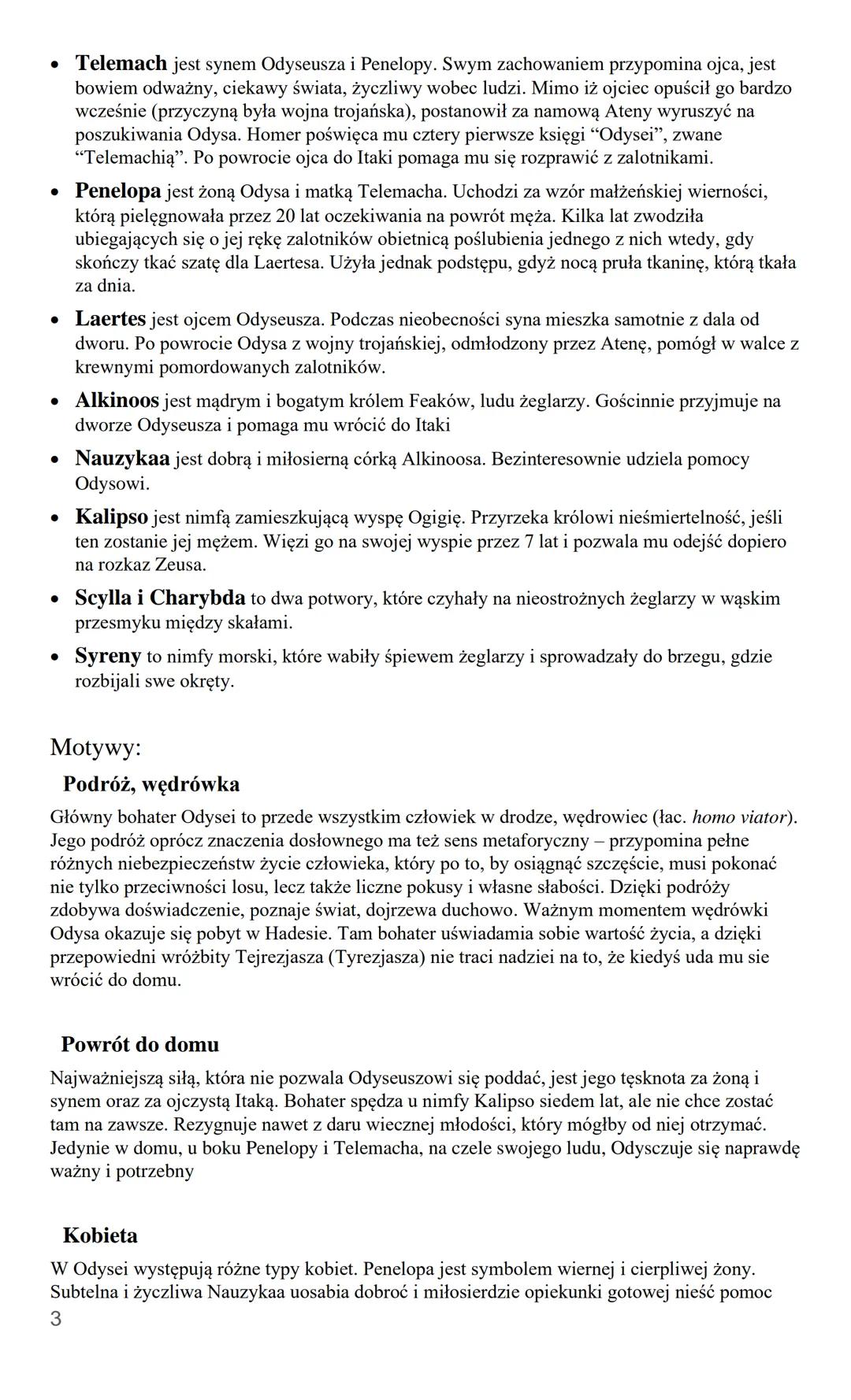 # Homer, Odyseja

O autorze:
W tradycji literackiej utrwalił się obraz Homera jako wędrownego śpiewaka, zwanego w Grecji
aoidą, który przy w