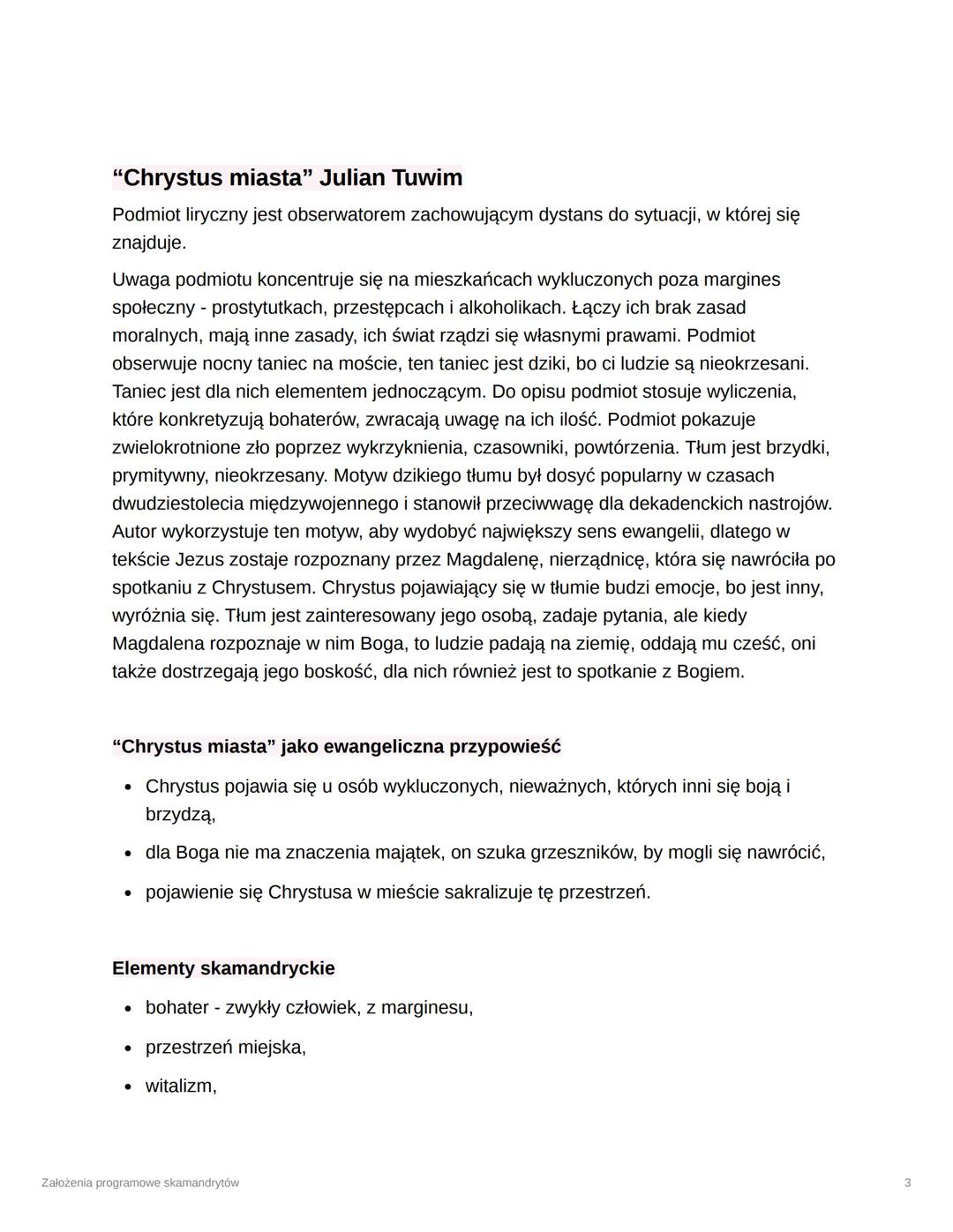 Założenia programowe
skamandrytów
Ⓒ Type
Reviewed
1920 r. - miesięcznik "Skamander".
Skład grupy:
• Julian Tuwim,
3 klasa
Jarosław Iwaszkiew