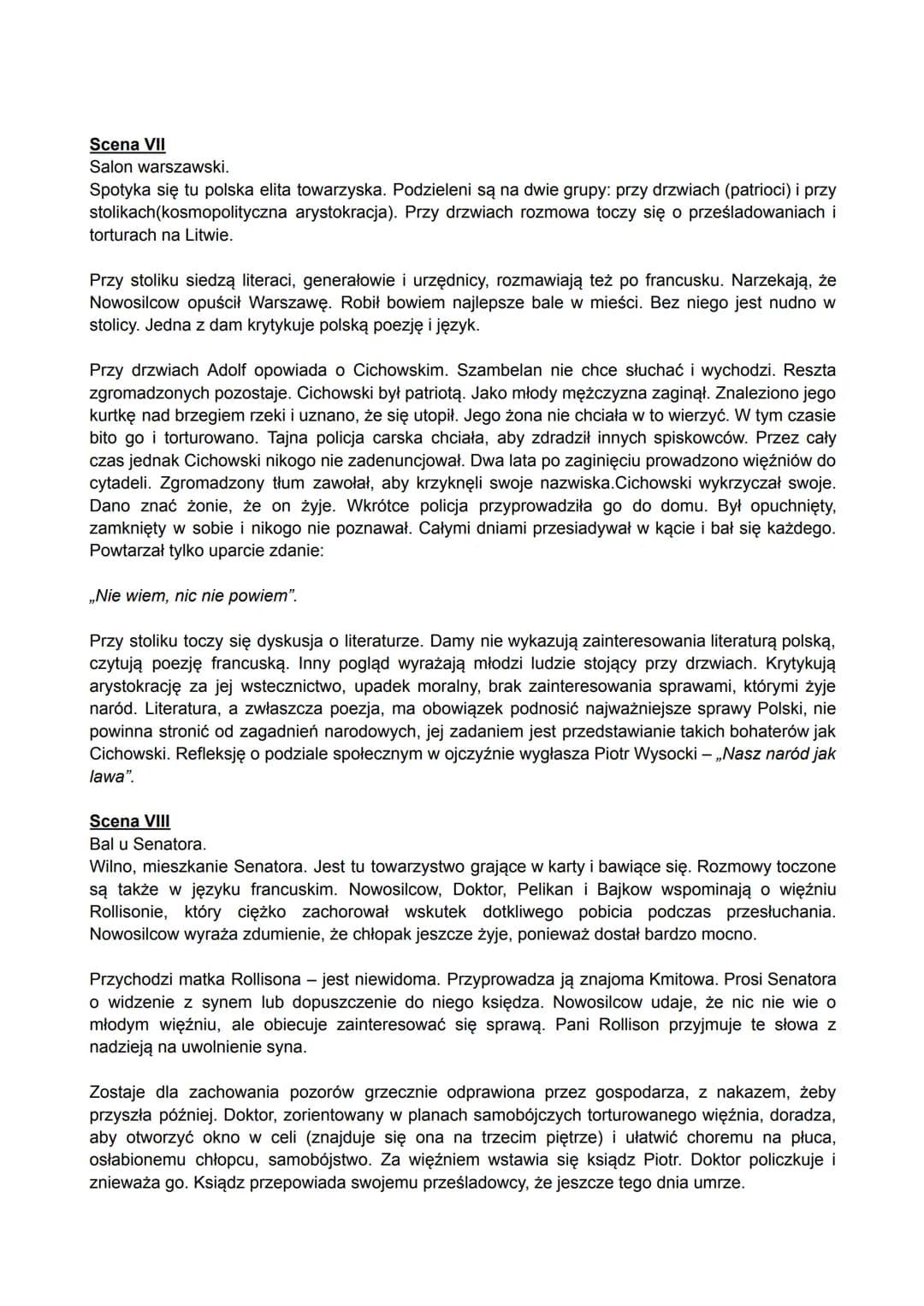 Dziady cz. 111
Budowa utworu:
Przedmowa Mickiewicza, dedykacja przyjaciołom; jeden akt a w nim dziewięć scen, "Prolog"
i "Ustęp", który zast