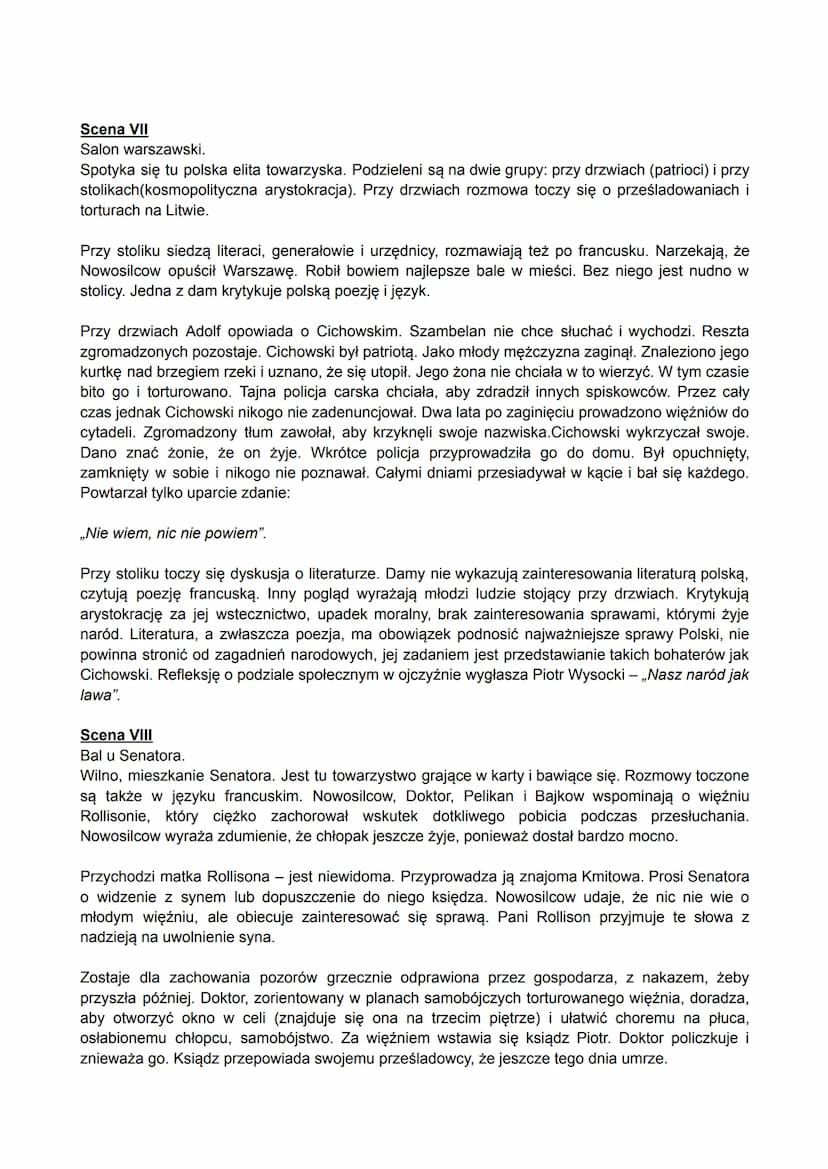 Dziady cz. 111
Budowa utworu:
Przedmowa Mickiewicza, dedykacja przyjaciołom; jeden akt a w nim dziewięć scen, "Prolog"
i "Ustęp", który zast