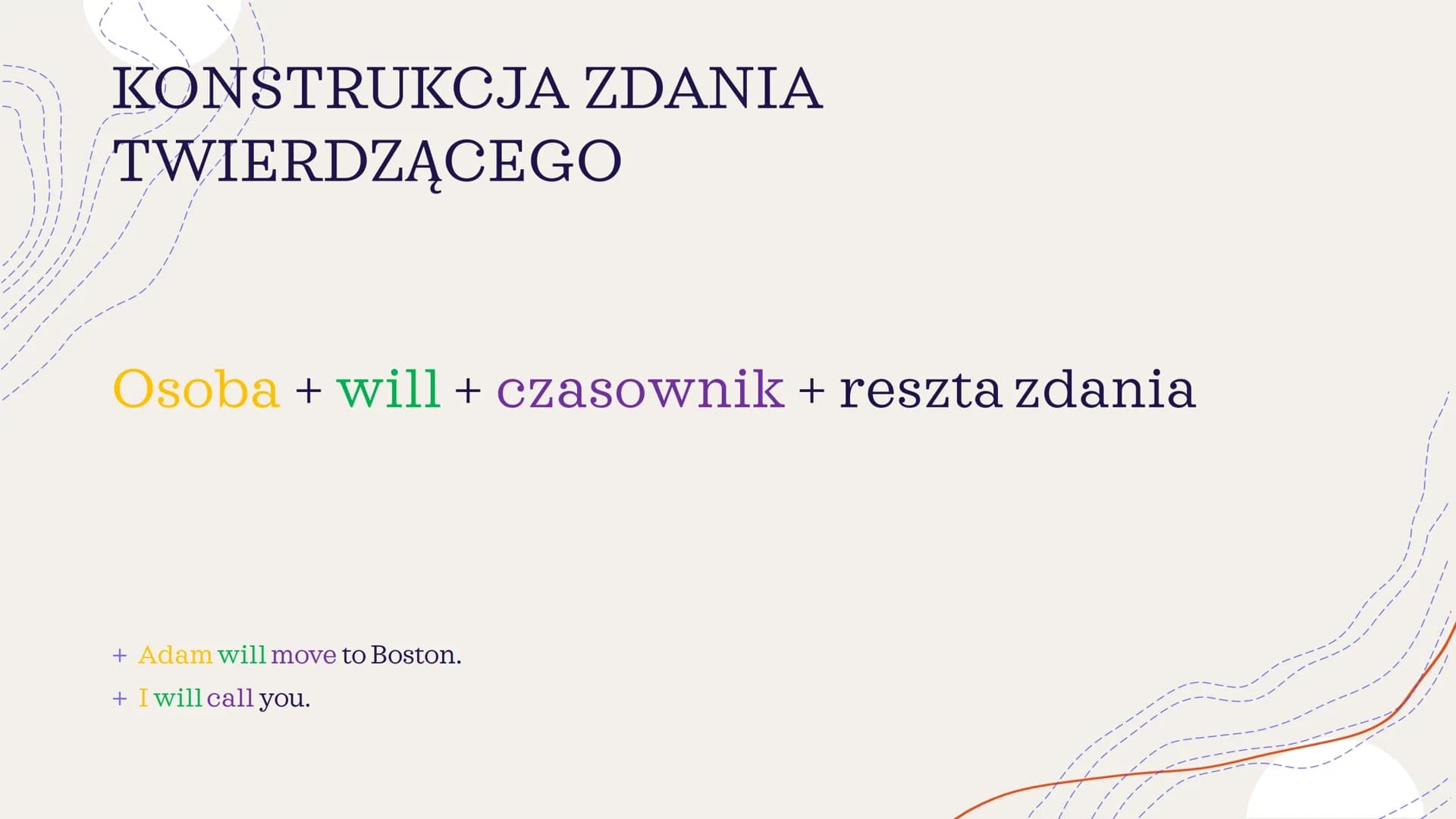 +
Future Simple
&
Future Continuous ZASTOSOWANIE
CZASU
FUTURE SIMPLE
Future Simple używamy mówiąc o spontanicznych
decyzjach, podjętych w ch