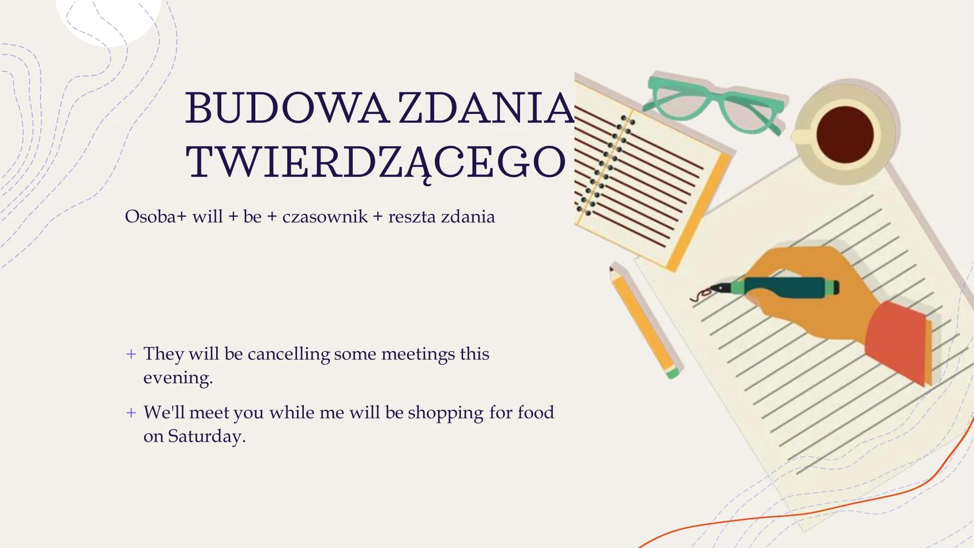 +
Future Simple
&
Future Continuous ZASTOSOWANIE
CZASU
FUTURE SIMPLE
Future Simple używamy mówiąc o spontanicznych
decyzjach, podjętych w ch