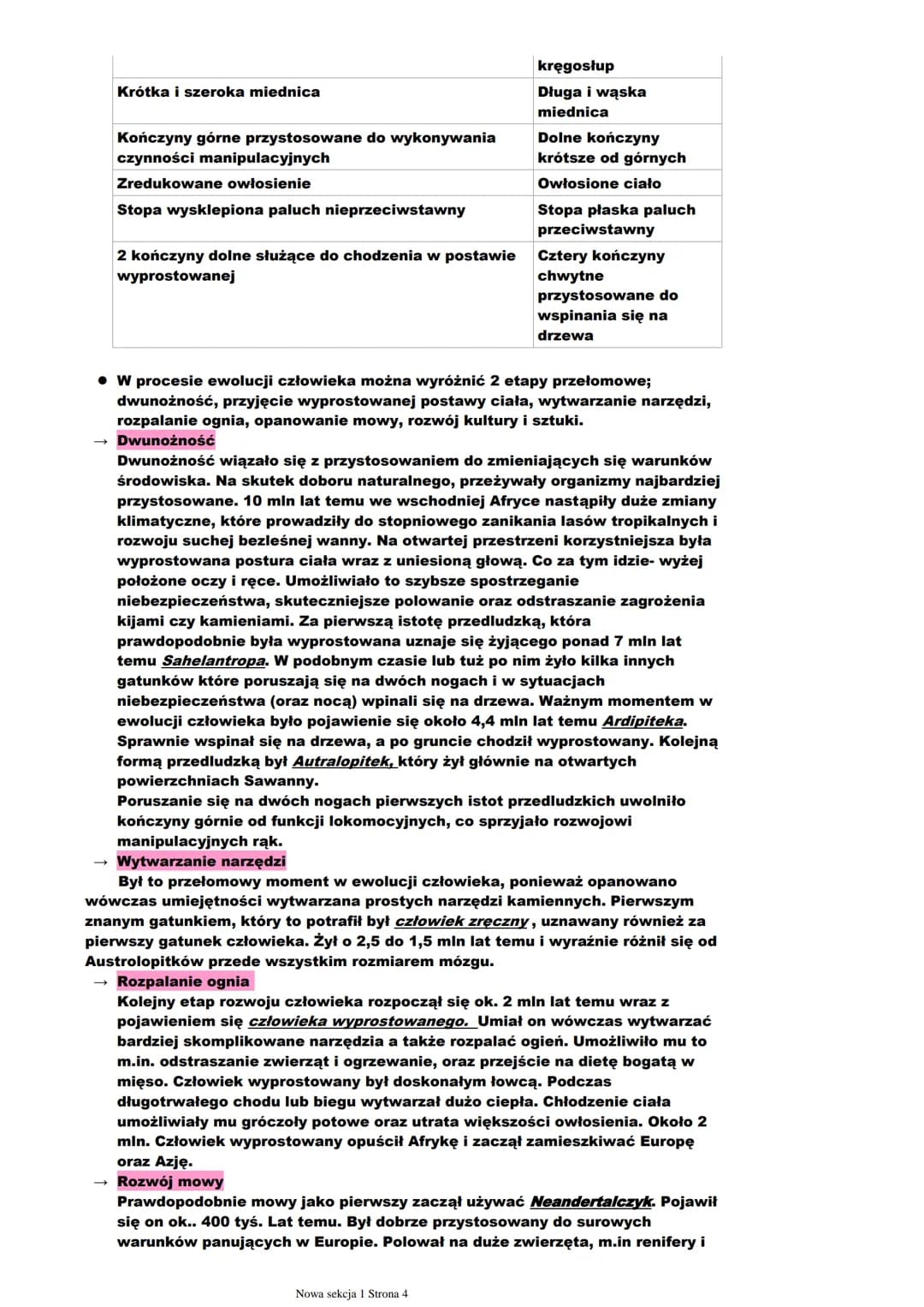 Ewolucja Życia
Czym jest ewolucja?
Ewolucja, jest to proces powolnych zmian, które są kierunkowe, nieodwracalne i
prowadzą do powstania nowe