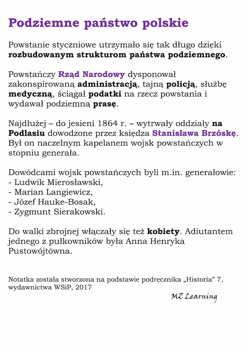 Powstanie styczniowe
Branka i wybuch powstania
Z inicjatywy Wielopolskiego, by zmniejszyć szeregi
spiskowców, władze carskie zarządziły pobó