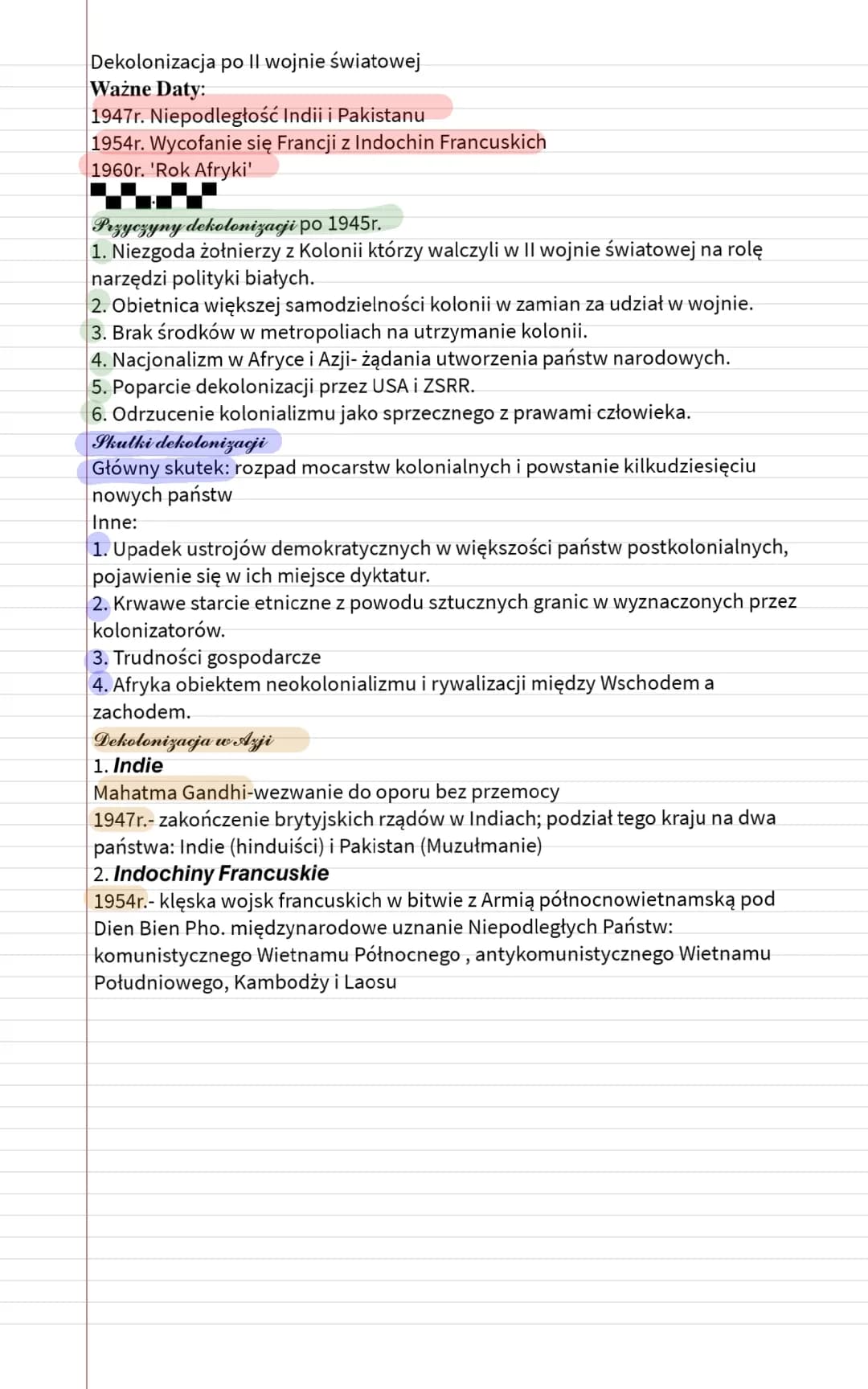 Dekolonizacja po II wojnie światowej