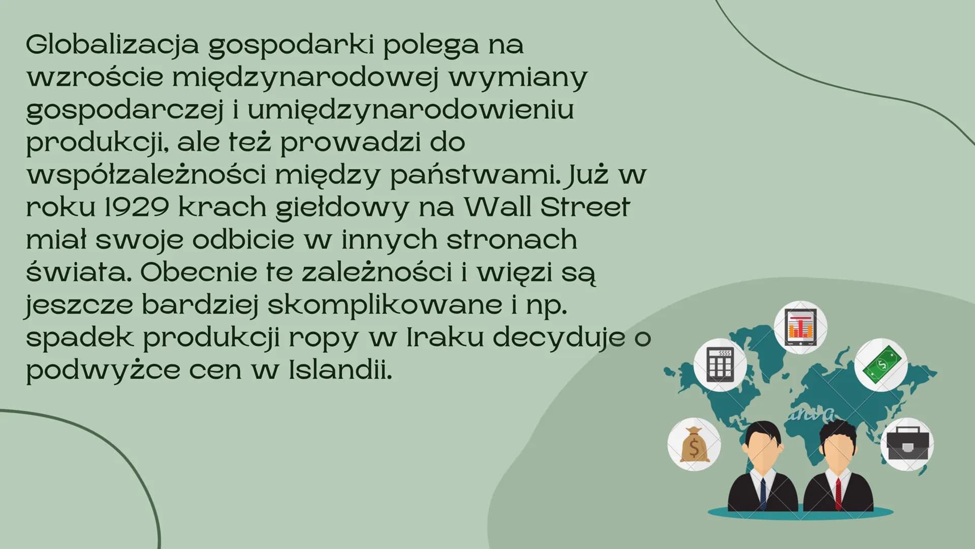 Globalizacja
nieszczęście czy nadzieja dla świata
Barcikowska Urszula Globalizacja jest bardzo szerokim i złożonym procesem,
mającym wpływ n