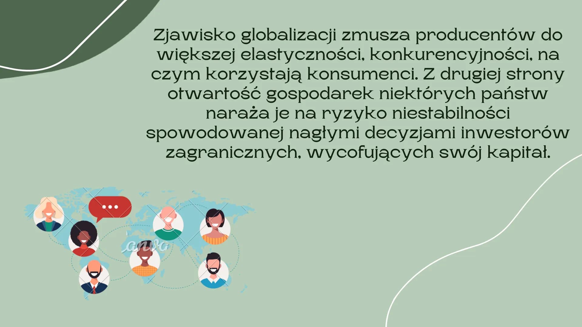 Globalizacja
nieszczęście czy nadzieja dla świata
Barcikowska Urszula Globalizacja jest bardzo szerokim i złożonym procesem,
mającym wpływ n