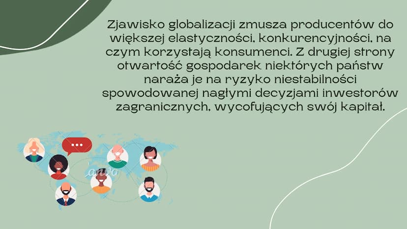 Globalizacja
nieszczęście czy nadzieja dla świata
Barcikowska Urszula Globalizacja jest bardzo szerokim i złożonym procesem,
mającym wpływ n