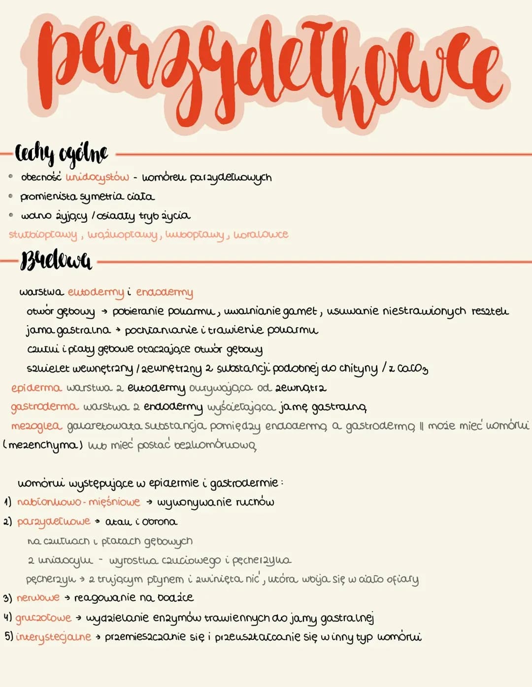 Parzydełkowce