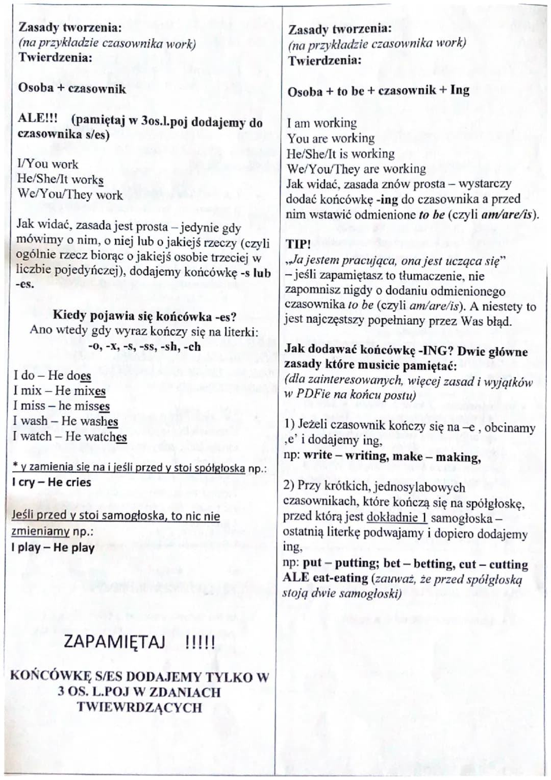 Present Simple
1 Kiedy mówimy o rzeczach powtarzających
się, np:
●
2) Kiedy mówimy o rzeczach stałych, np:
●
●
I go to school every day.
She