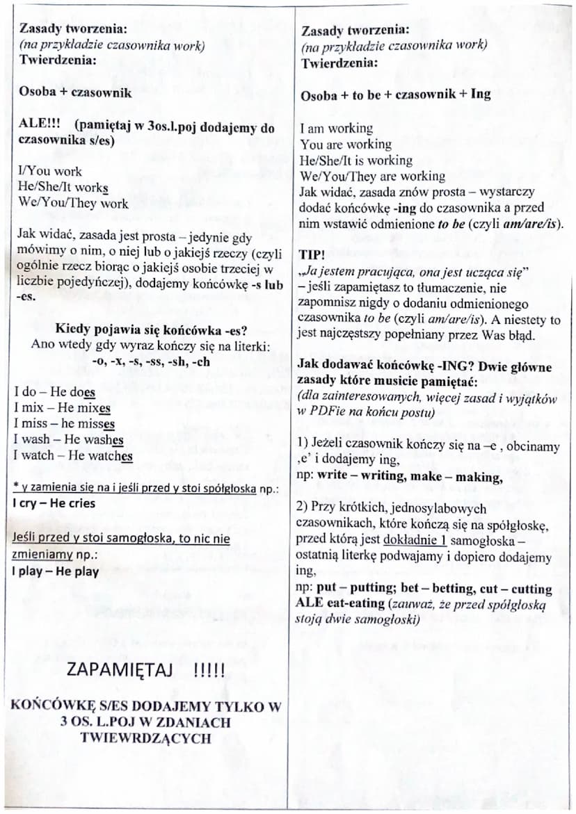 Present Simple
1 Kiedy mówimy o rzeczach powtarzających
się, np:
●
2) Kiedy mówimy o rzeczach stałych, np:
●
●
I go to school every day.
She