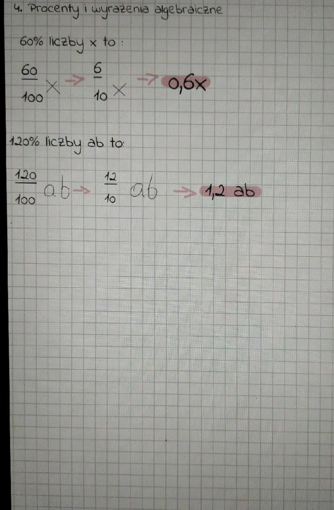 Wyrażenia algebraiczne
wyrażenia algebraiczne działania
w których występują liczby oraz
litery
Przykłady
2+ y
X-4
Cm-5)
30-8y
28 (5d-s)
7x-a