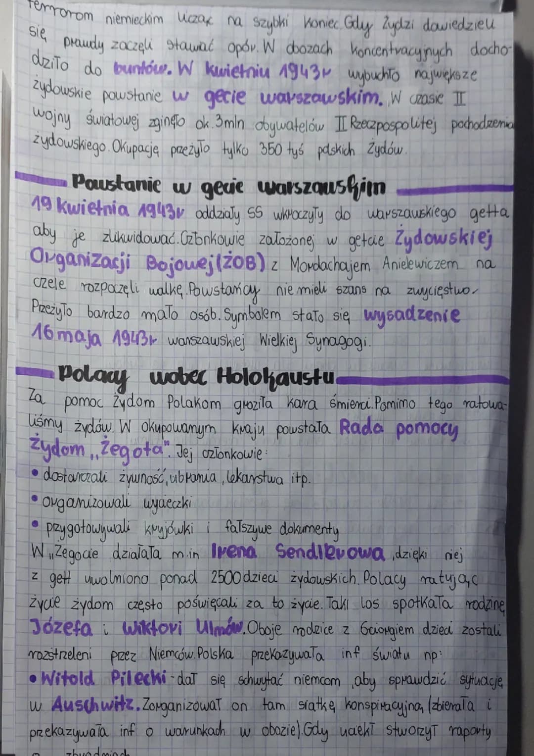 historia
T: Społeczeństwo polskie pod okupacją.
Postawa Polaków wobec okupantów
Pomimo brutalnego terroru stosowanego przez niemieckich okup