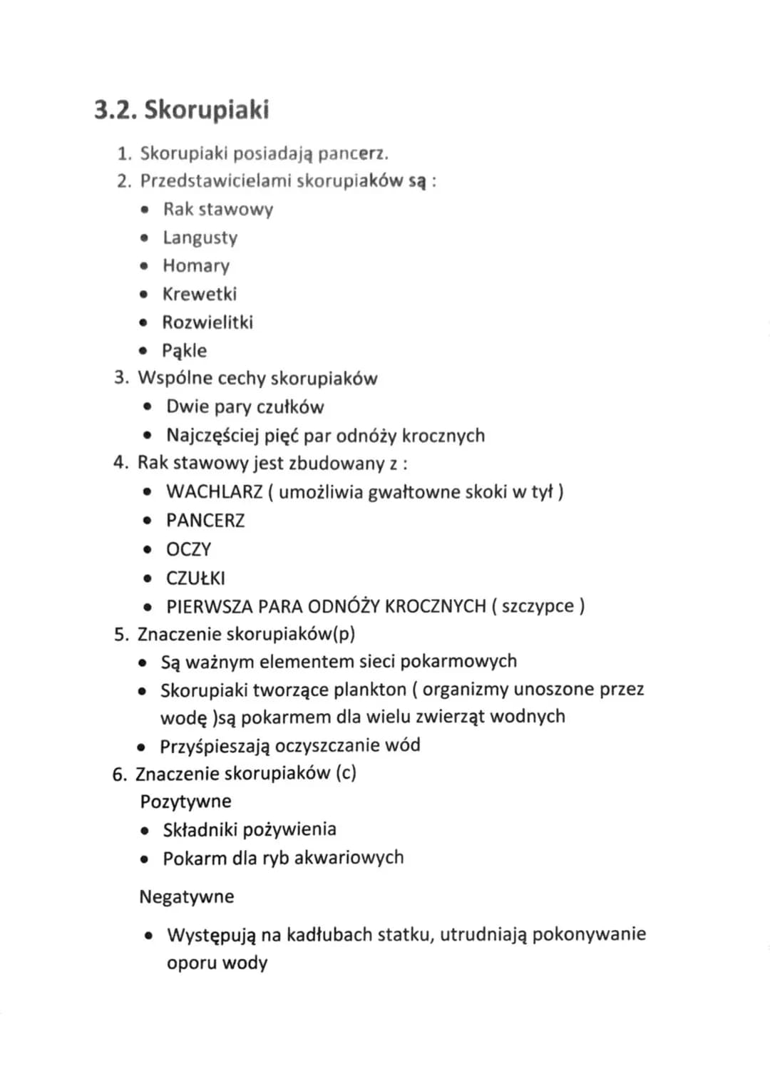 3.1.Cechy Stawonogów
1. Stawonogi są najliczniejsza grupą zwierząt na ziemi. Ich
nazwa pochodzi od odnóży które są połączone STAWAMI.
2. Do 