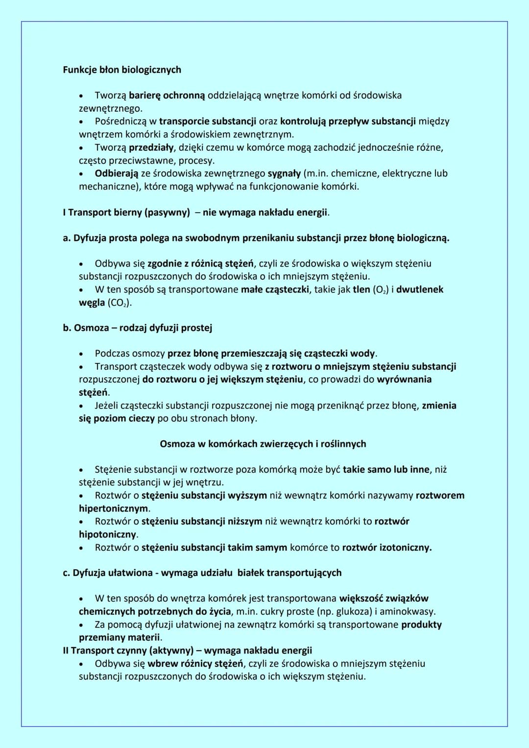 Błony biologiczne
Nazwą: błony biologiczne określamy wszystkie rodzaje błon występujących w komórce, czyli
błonę komórkową, która otacza każ